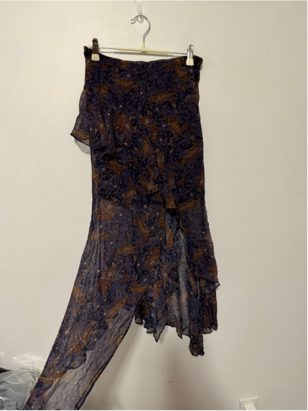 Veronica Beard Trixie Silk Floral Asymmetrical Midi Skirt Women’s Size 4 - Picture 4 of 7